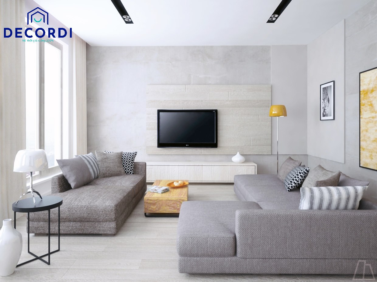 Ghế sofa chữ L có kích thước lớn màu xám lông chuột