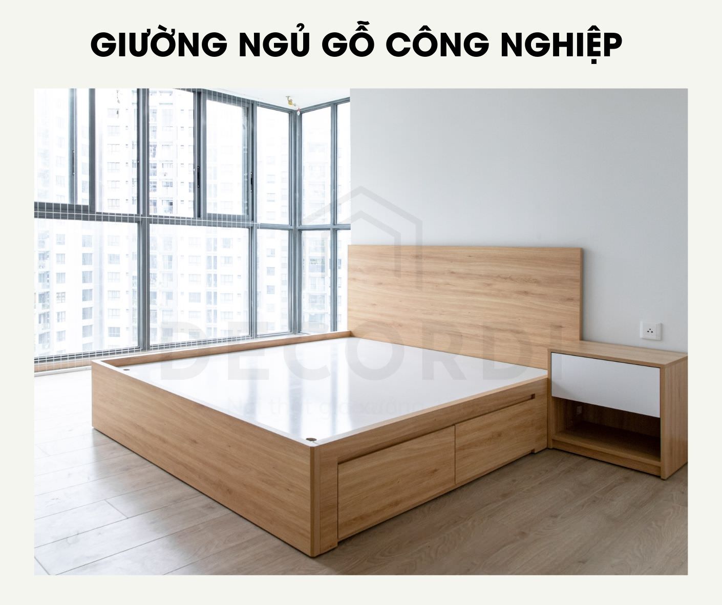 Mẫu giường ngủ gỗ MDF được nhiều gia chủ yêu thích