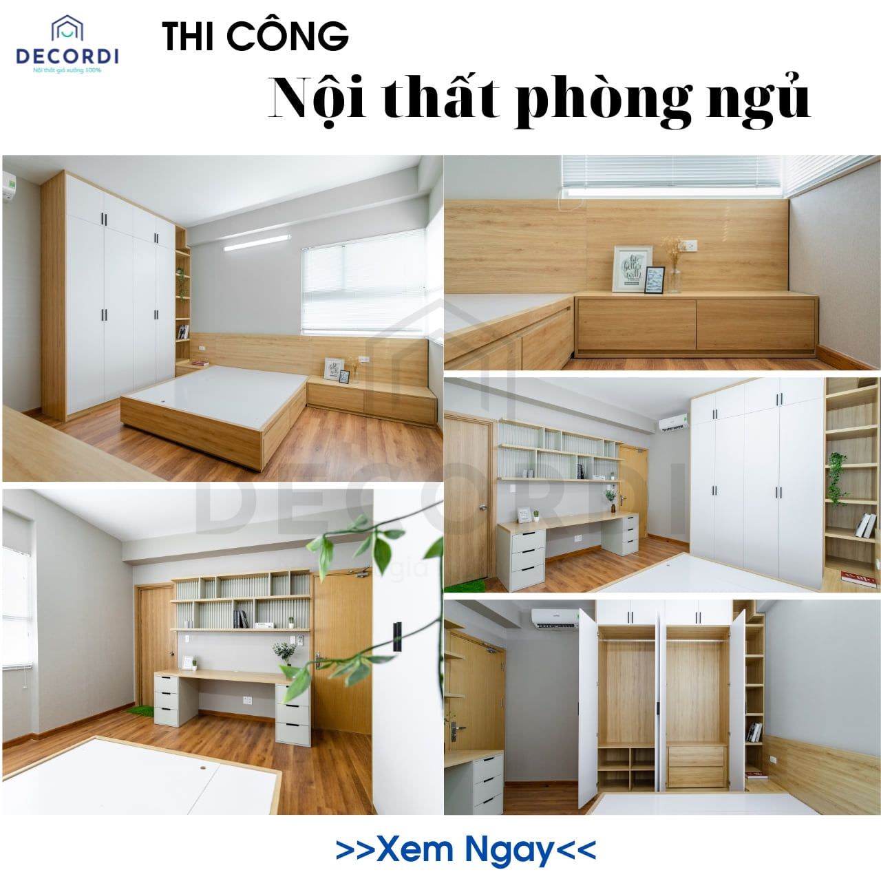 Thi công nội thất phòng ngủ 15m2