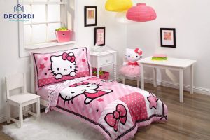 thiet ke phong ngu de thuong hinh hello kitty