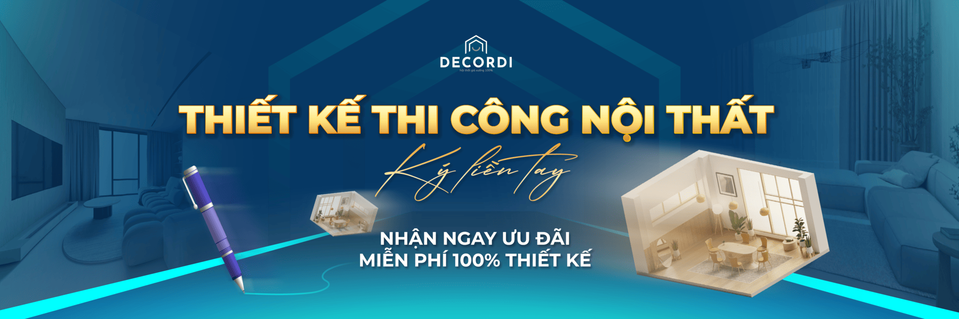 Thiết kế thi công nội thất trọn gói miễn phí thiết kế