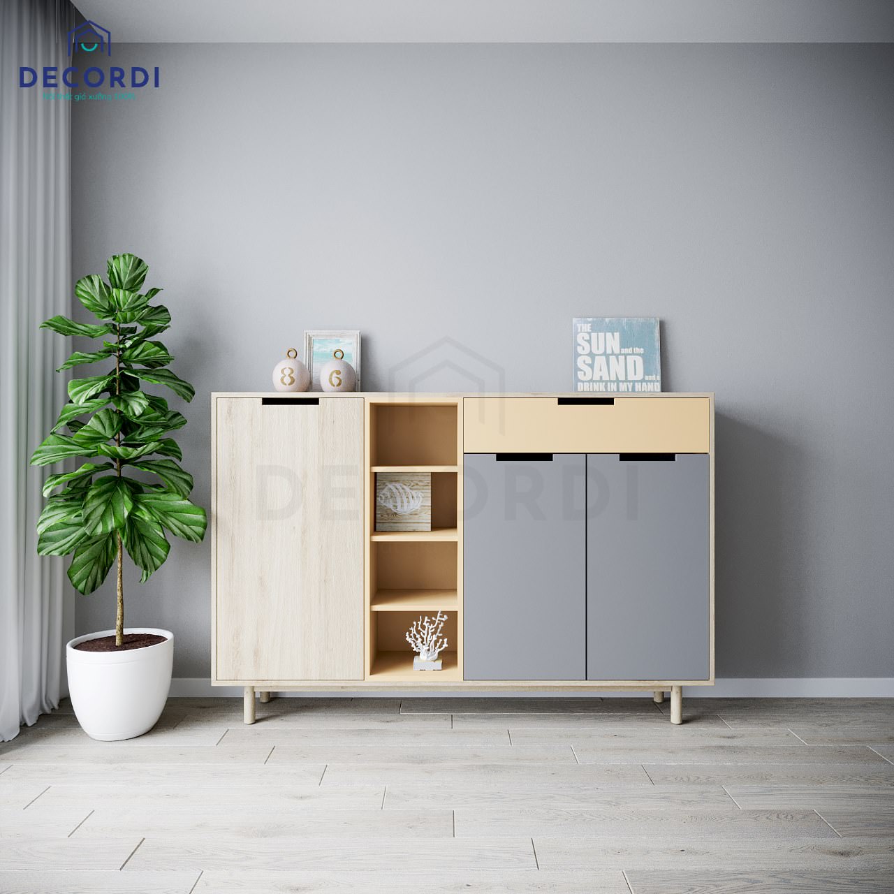 Mẫu tủ giày đẹp hiện đại tại Decordi