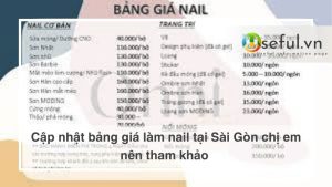 Cập nhật bảng giá làm nail tại Sài Gòn chị em nên tham khảo