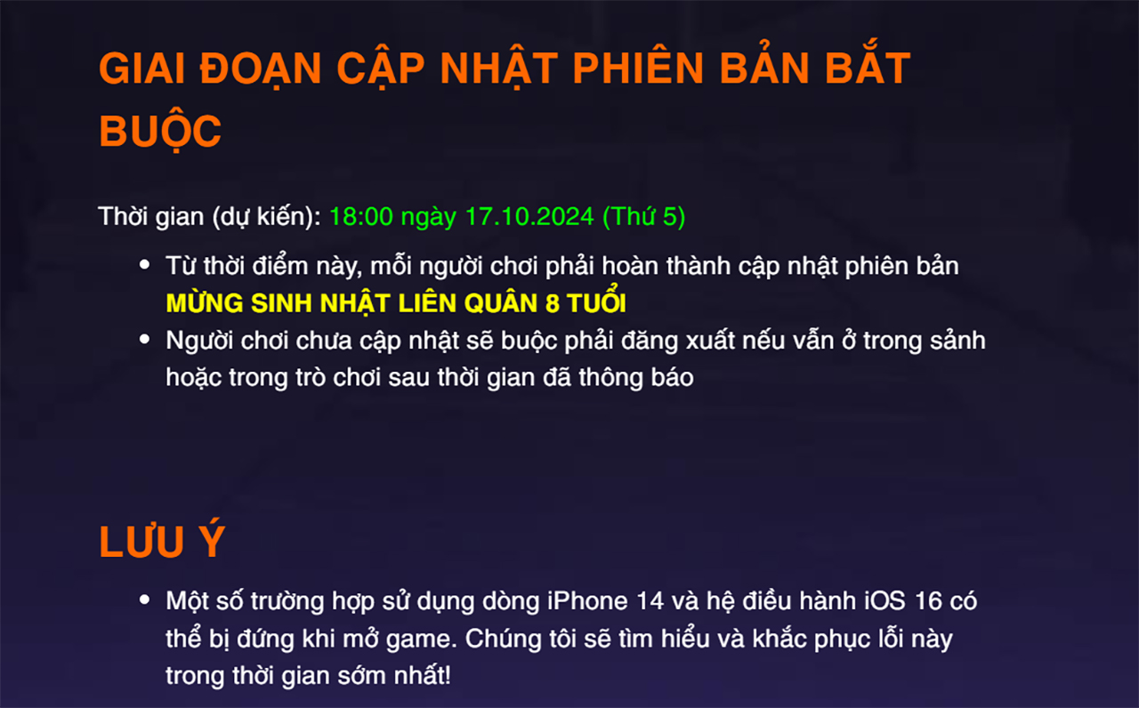 Cập nhật Liên Quân S4 2024 - Sinh nhật 8 tuổi