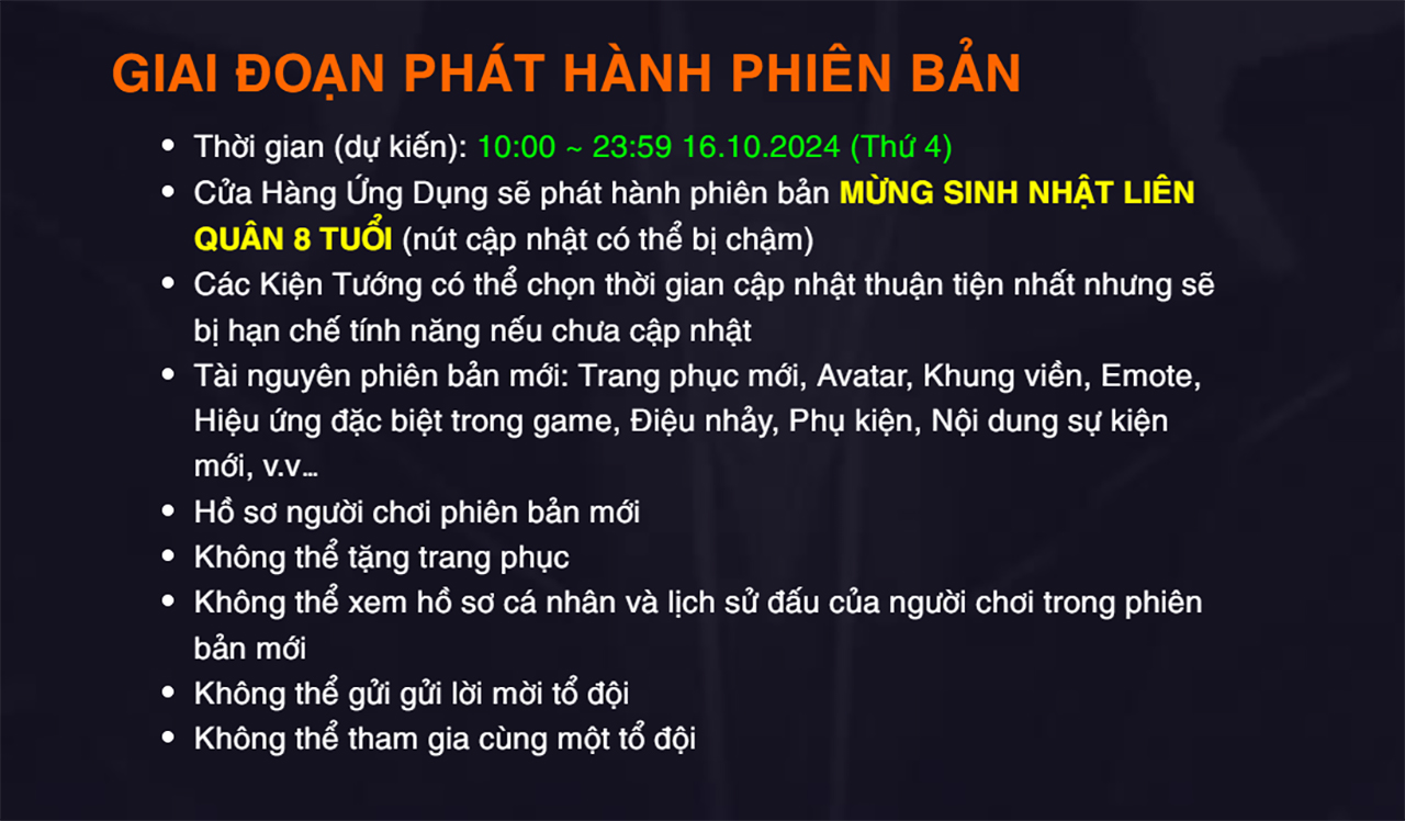 Cập nhật Liên Quân S4 2024 - Sinh nhật 8 tuổi