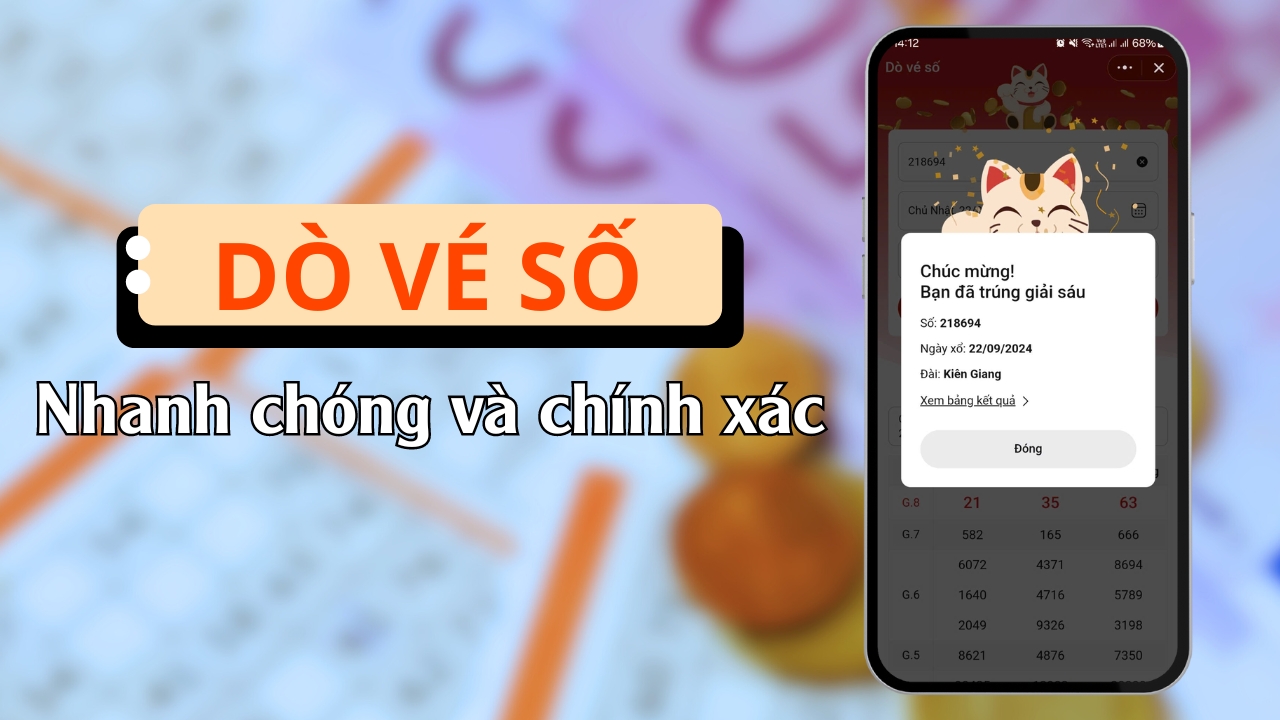 Cách dò vé số trên Zalo