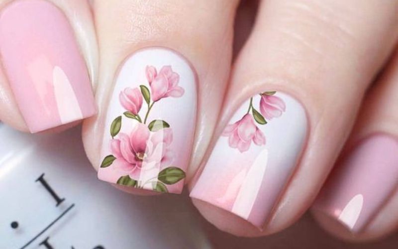 Hướng dẫn cách làm nail hoa hồng đơn giản ngay tại nhà