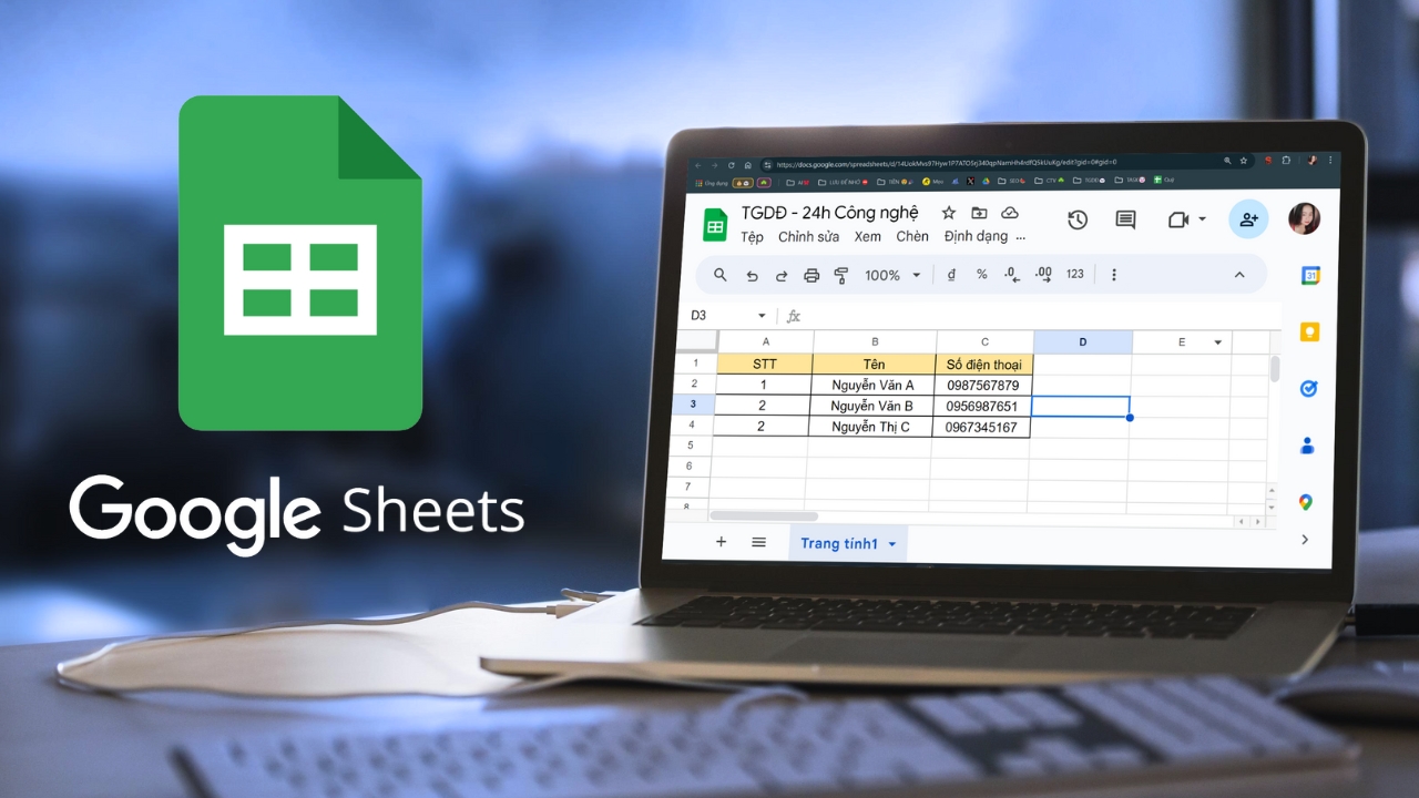 cách thêm số 0 ở đầu trong Google Sheets