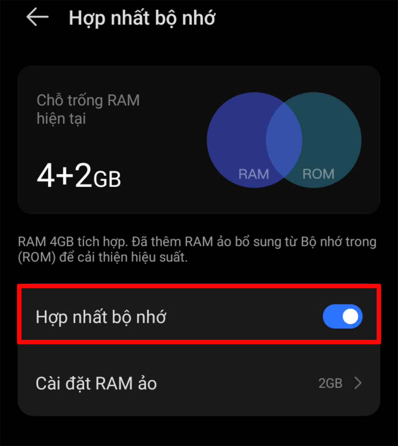 Cách tăng dung lượng RAM trên Tecno Spark Go 1