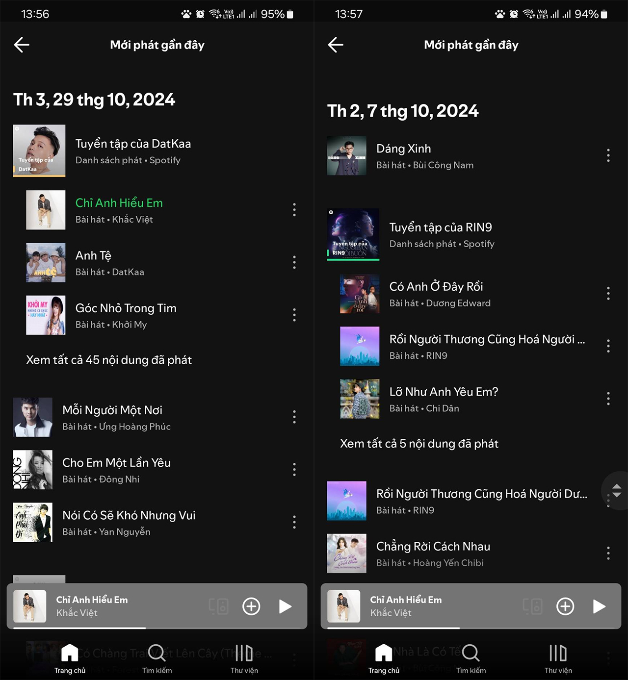 Cách xem lịch sử nghe nhạc Spotify