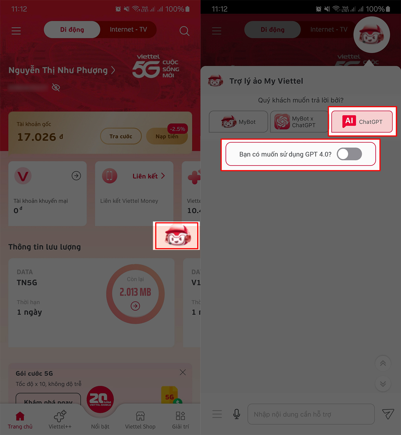 Cách sử dụng ChatGPT 4.0 miễn phí trên My Viettel