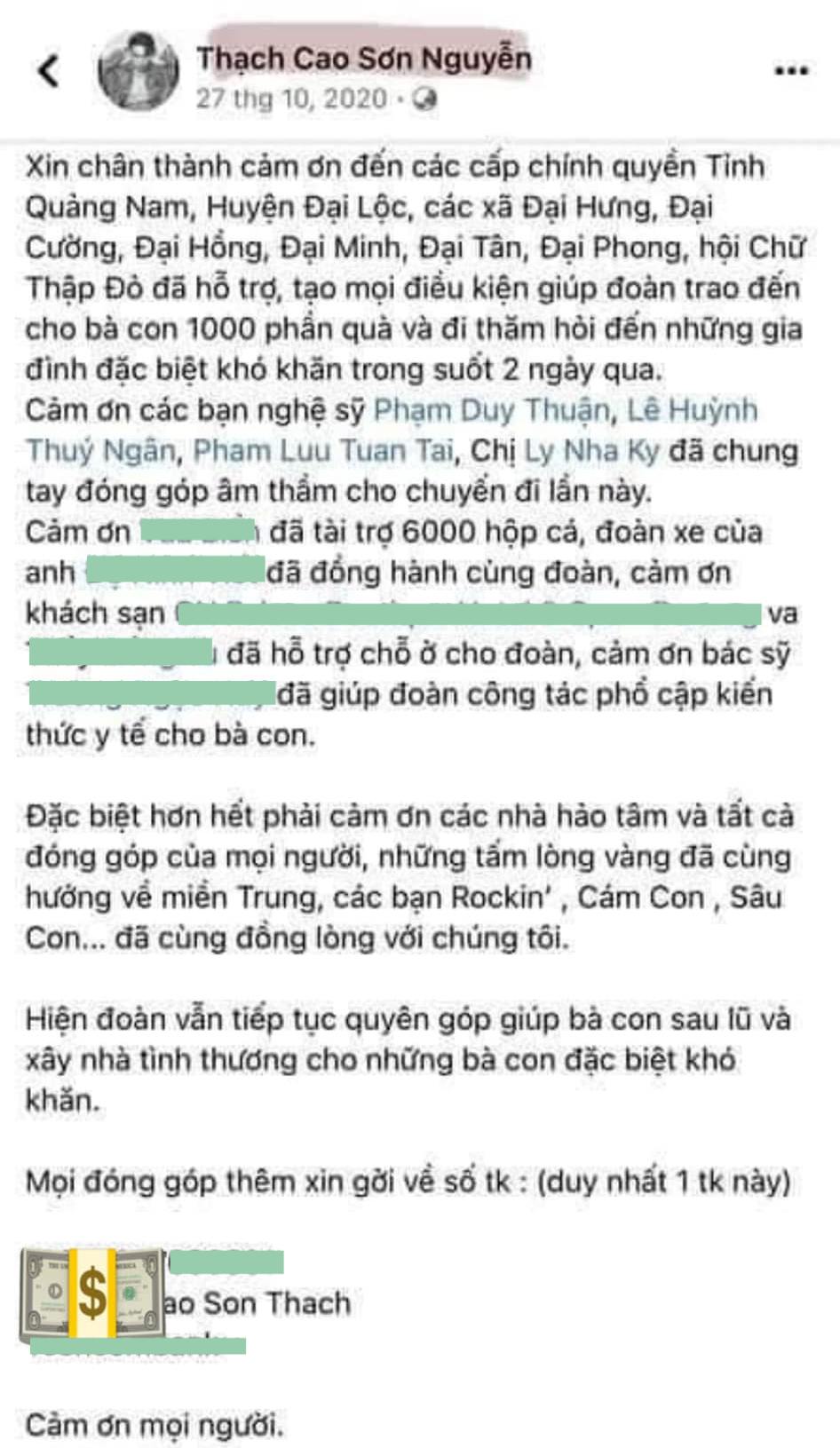 S.T Sơn Thạch bị khui lại vụ từ thiện nhưng không sao kê, netizen điểm tên thêm Lan Ngọc - Chi Dân- Ảnh 4.