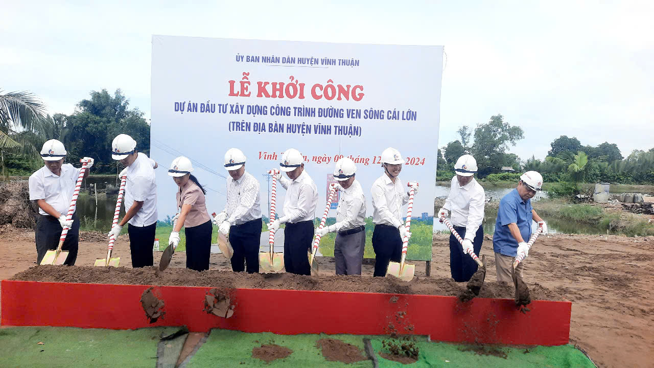 Kiên Giang: Khởi công tuyến đường ven sông Cái Lớn hơn 535 tỷ đồng- Ảnh 2.