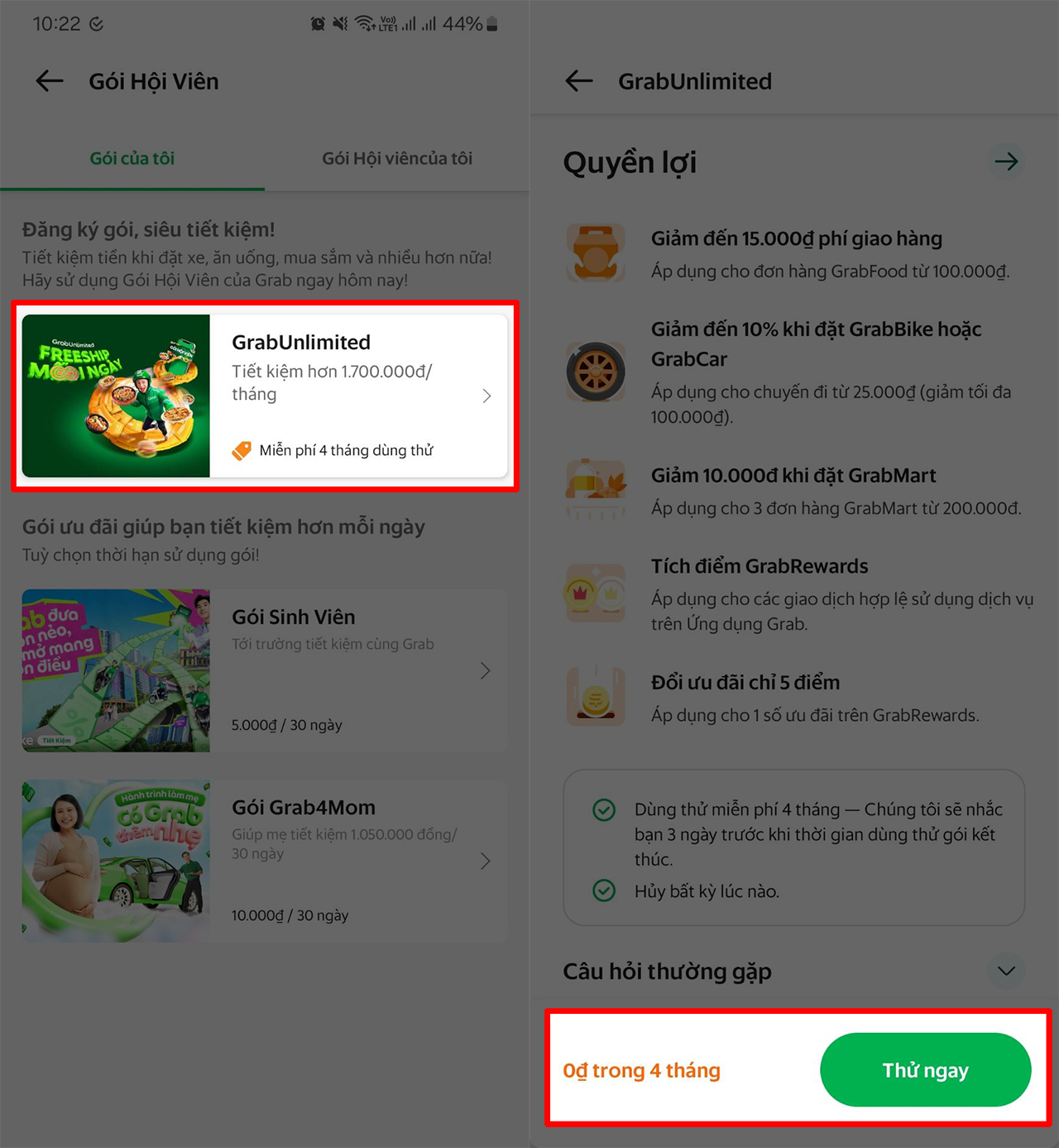 Cách đăng ký Grab Unlimited miễn phí