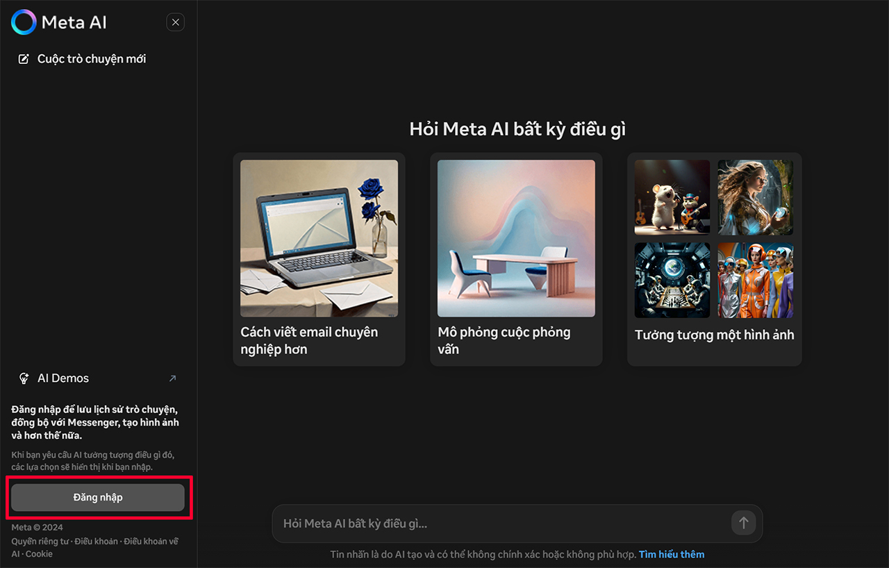 Cách sử dụng Meta AI