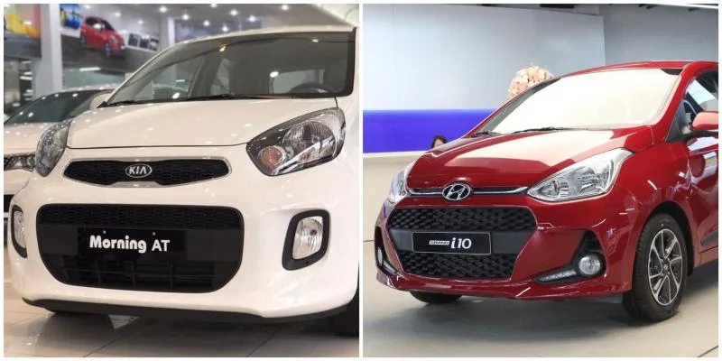 Sự khác biệt khi so sánh xe KIA Monring và Hyundai i10