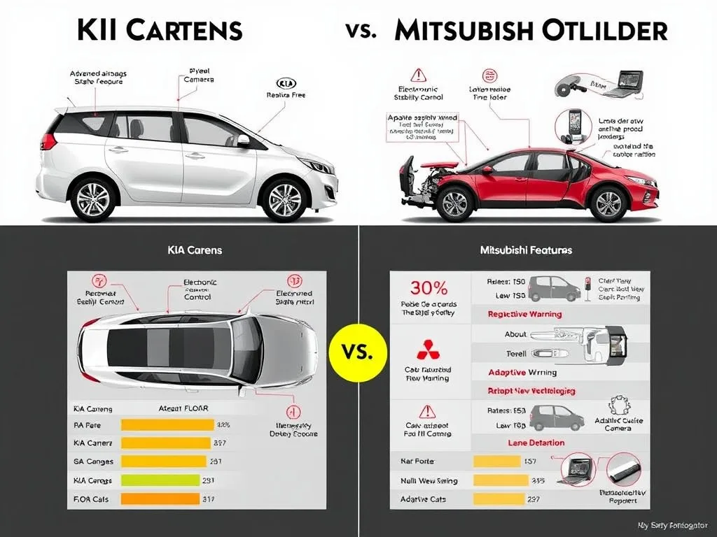 Cập nhật bảng so sánh KIA Carens và Mitsubishi Outlander 