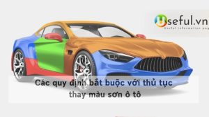 Các quy định bắt buộc với thủ tục thay màu sơn ô tô