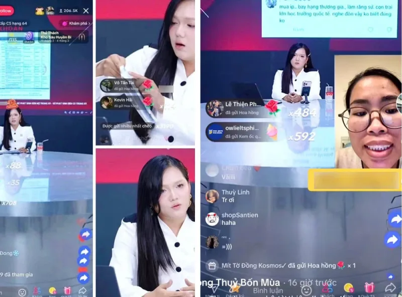 Chị Lê Thị Thu Hòa (mẹ bé Bắp) cũng tham gia livestream của Tiktoker Phạm Thoại. z6354800196110_0e0741810d166aec074c20c8486c54a8.jpg