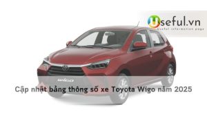 Cập nhật bảng thông số xe Toyota Wigo năm 2025
