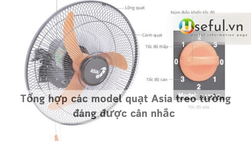 Tổng hợp các model quạt Asia treo tường đáng được cân nhắc