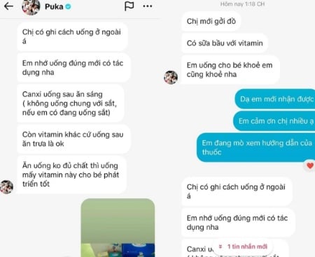 puka2-0755 Nữ diễn viên còn chu đáo ghi chú cẩn thận cách uống vitamin để mẹ bầu và thai nhi.