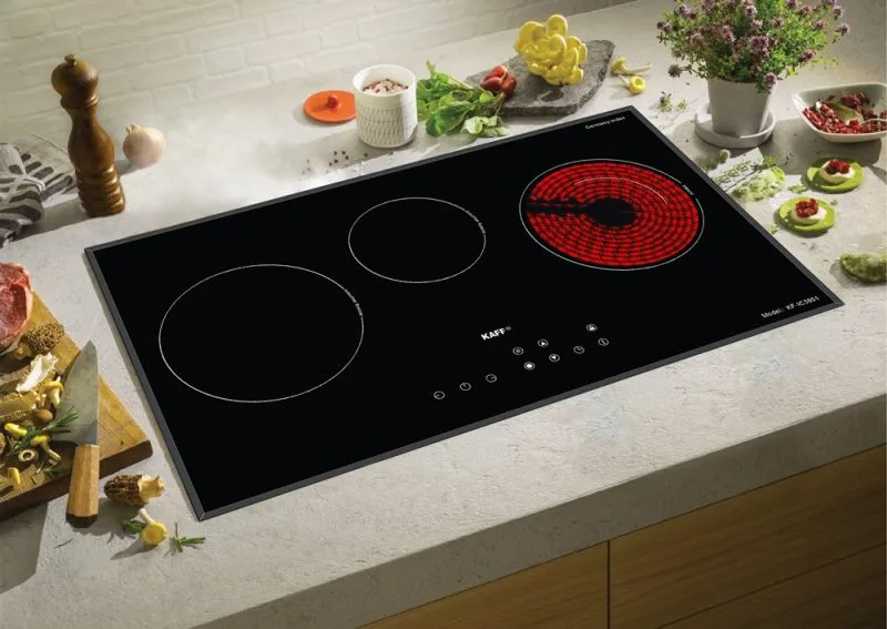 Bếp điện hồng ngoại là gì? Ưu nhược điểm của bếp điện hồng ngoại 1 Một bộ bếp tích hợp giữa bếp từ và bếp điện hồng ngoại
