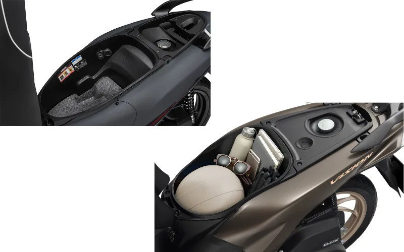 yamaha-janus-va-honda-vision-5-png Honda Vision có dung tích cốp chứa đồ là 18 lít, trong khi Yamaha Janus có dung tích cốp nhỏ hơn, ở mức 14 lít