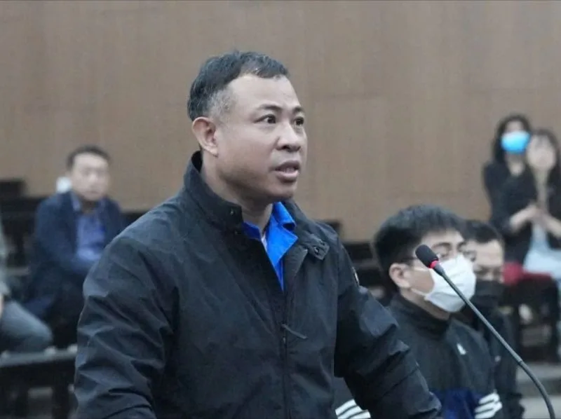 Bị cáo Nghiêm Quang Minh. Ảnh: Mạnh Hùng cháy chung cư mini Nghiêm Quang Minh (2).jpg