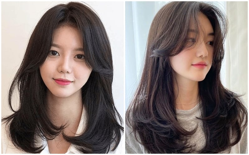 Phần mái cũng đóng vai trò quan trọng trong việc tạo hiệu ứng thon gọn cho gương mặt.