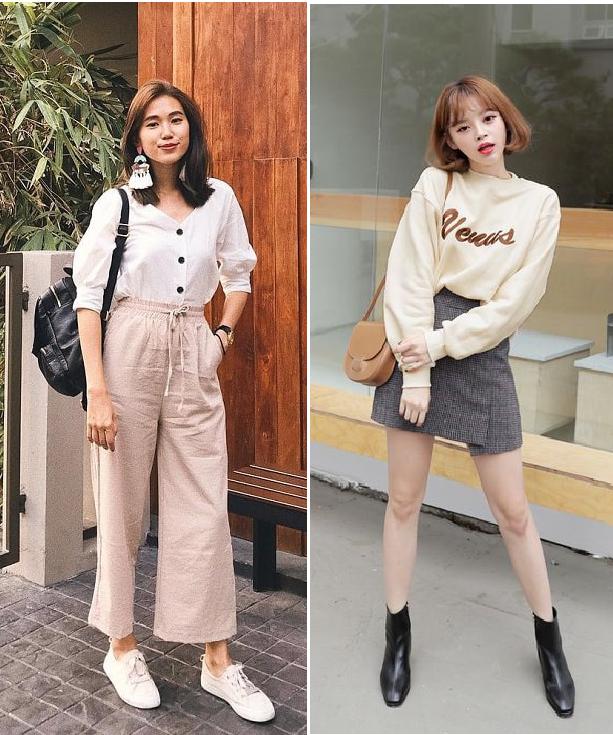 Việc sơ vin áo vào quần giúp phân chia tỷ lệ hợp lý, tôn vòng eo và tạo hiệu ứng kéo dài chân.