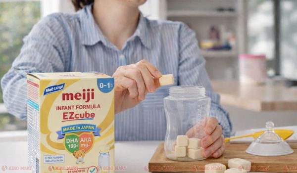 Cách pha sữa viên Meiji