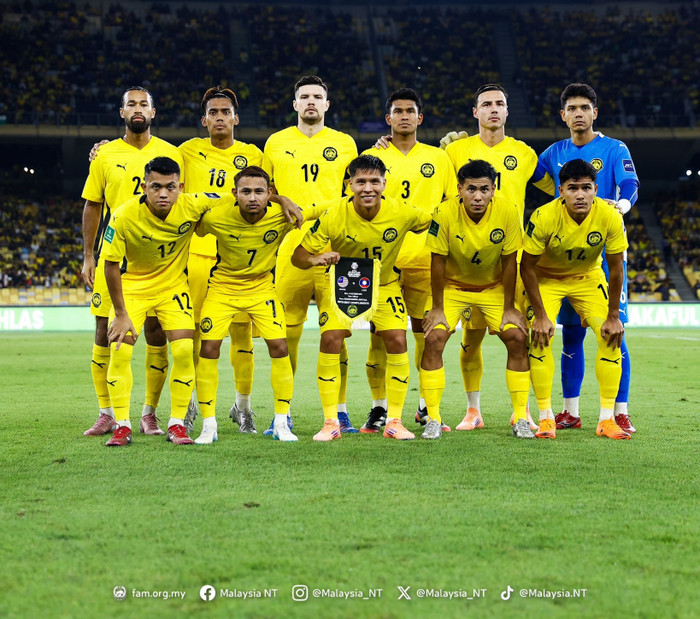 Malaysia vừa công bố danh sách 28 cầu thủ chuẩn bị cho trận đấu cuối bảng F, và mục tiêu thắng tuyển Việt Nam. Ảnh: Malaysia NT