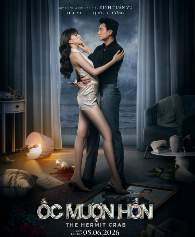 Quốc Trường lần đầu đóng cặp cùng Tiểu Vy trong Ốc Mượn Hồn. 