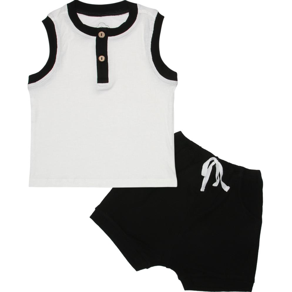 Bộ bổ trụ sát nách Bibo's HY trắng mix đen