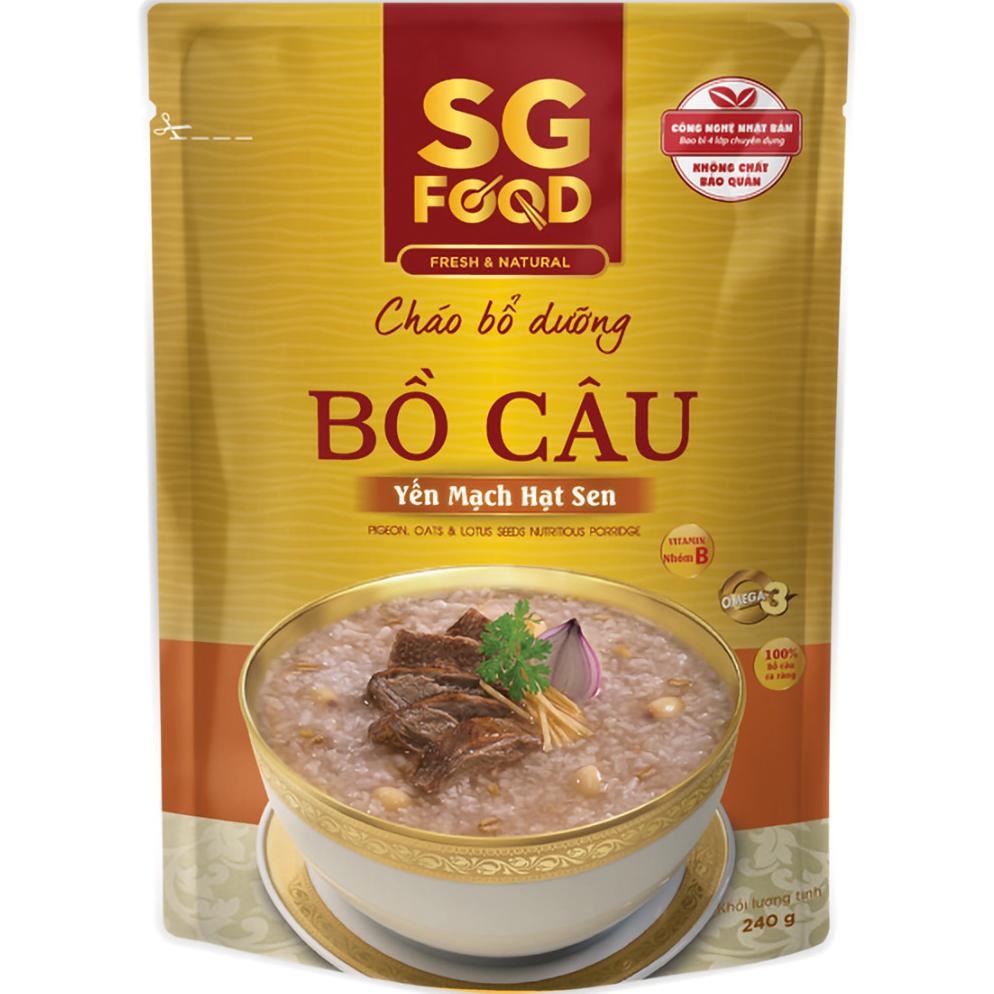 Cháo bổ dưỡng Sài Gòn Food bồ câu yến mạch hạt sen 240g (Trên 10 tháng)
