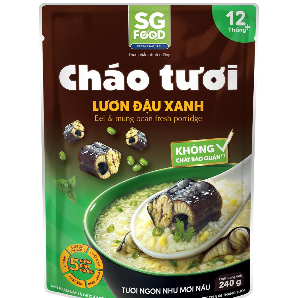 Cháo tươi Sài Gòn Food vị lươn, đậu xanh 240g (Trên 12 tháng)