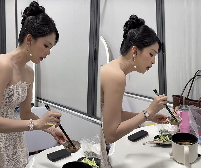 g72z7137xx1-a0cbb9hw082-vwth4fji063 Ngọc Trinh say mê thưởng thức món tôm hùm đất theo vị của Trung. (Ảnh chụp màn hình từ TikTok @lifestyle)