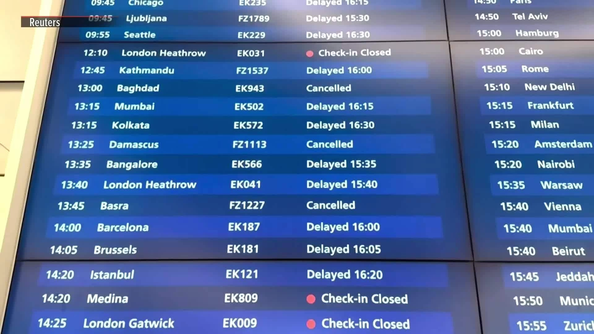 Hàng không toàn cầu hỗn loạn vì Trung Đông đóng cửa không phận