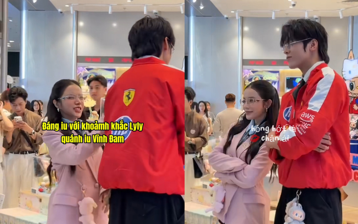 Những màn tương tác của LyLy và Vĩnh Đam khi 'đụng mặt' nhau tại một sự kiện mới đây đã thu hút sự chú ý từ cư dân mạng. (Ảnh chụp màn hình TikTok Hóng Hớt Là Chân Ái)