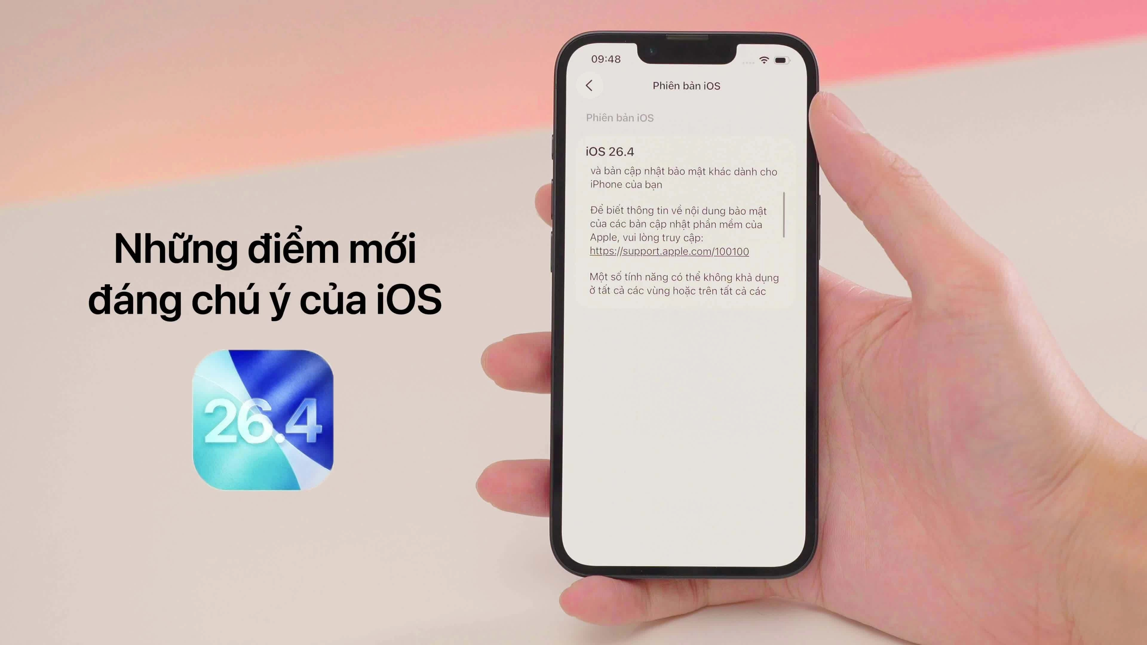 Loạt tính năng mới trên iOS 26.4