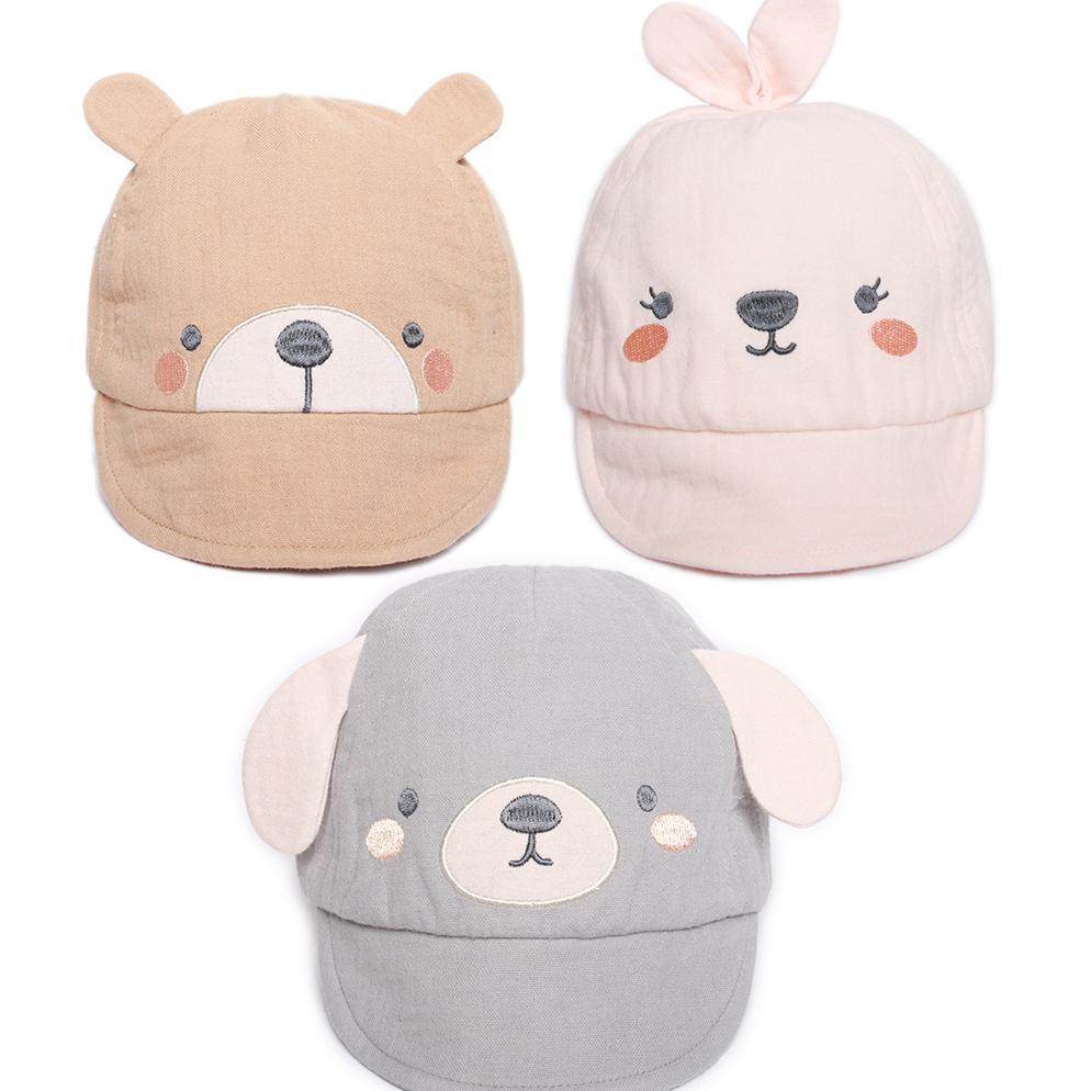 Mũ lưỡi trai Bibo's xô thêu hình động vật đáng yêu