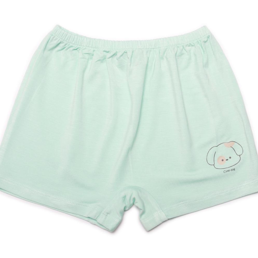 Quần chíp đùi bé gái Chong Chóng tre xanh in cún