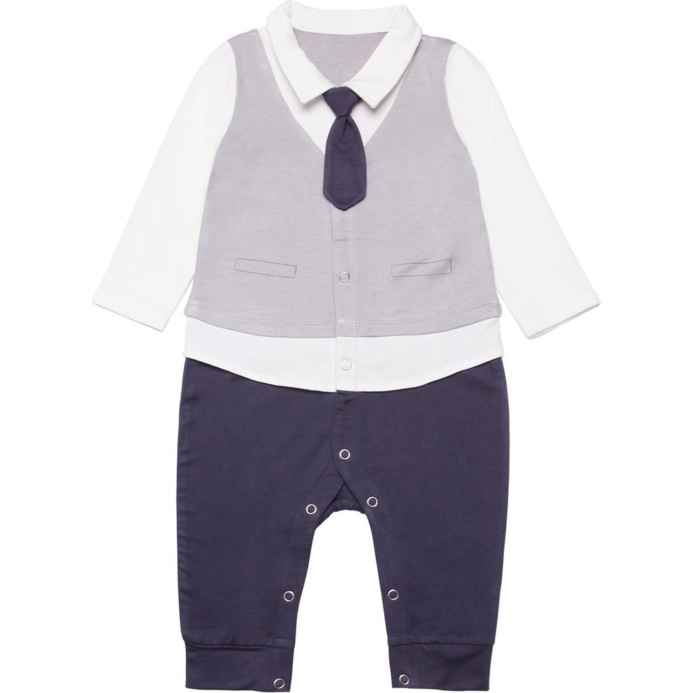 Romper bé trai Bibo’s bamboo da cá cổ đức giả gile