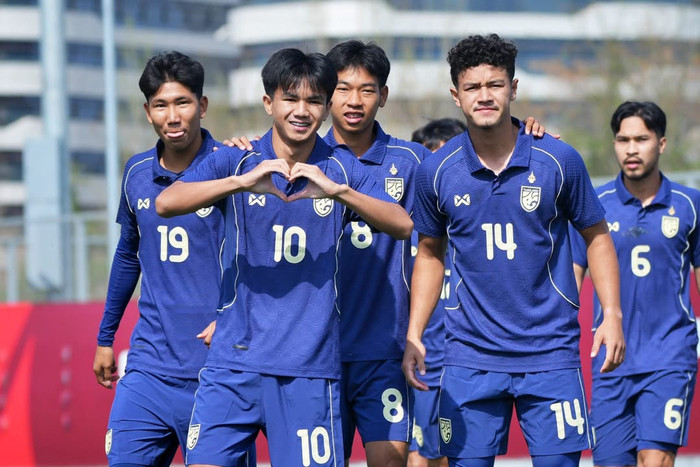 Chiến thắng 1-0 trước U23 Việt Nam đã giúp U23 Thái Lan nắm lợi thế lớn trong cuộc đua vô địch tại giải CFA Team China International Youth Tournament Xi’an. Ảnh: FAT