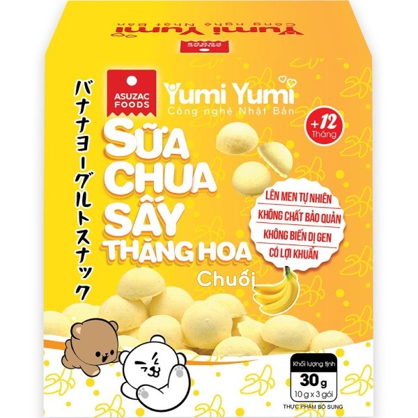 sua-chua-say-cho-be-109012026092632 Yogurt khô thăng hoa Yumi vị chuối béo ngọt