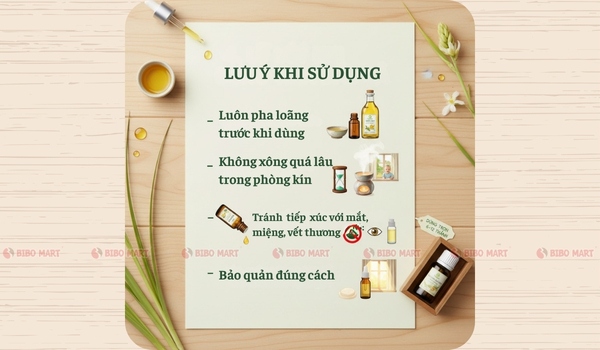 Lưu ý quan trọng khi dùng tinh dầu chanh sả