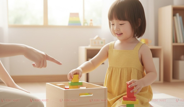 Cho bé tự lập dọn đồ chơi