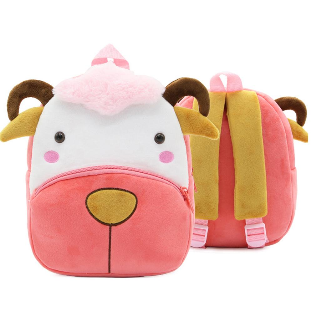 Ba lô nhung Kakoo siêu nhẹ hình cừu hồng KAK004