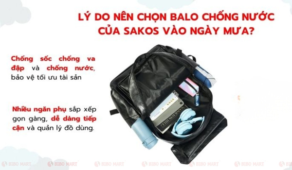 Balo nhiều ngăn phụ tiện lợi